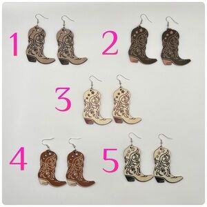Western Cowboy Boot Earrings
